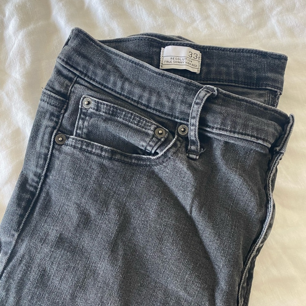 Black Distressed Gap Jeans